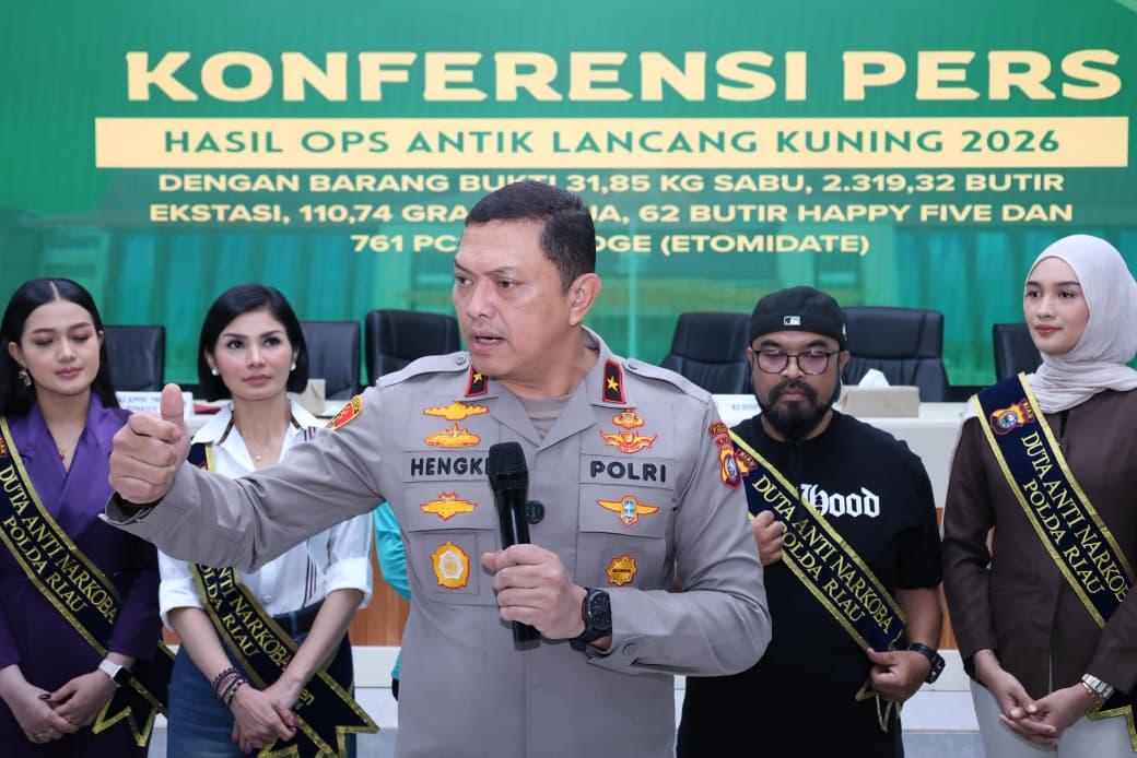 Operasi Antik Lancang Kuning 2026, Polda Riau Tangkap 557 Tersangka Narkoba